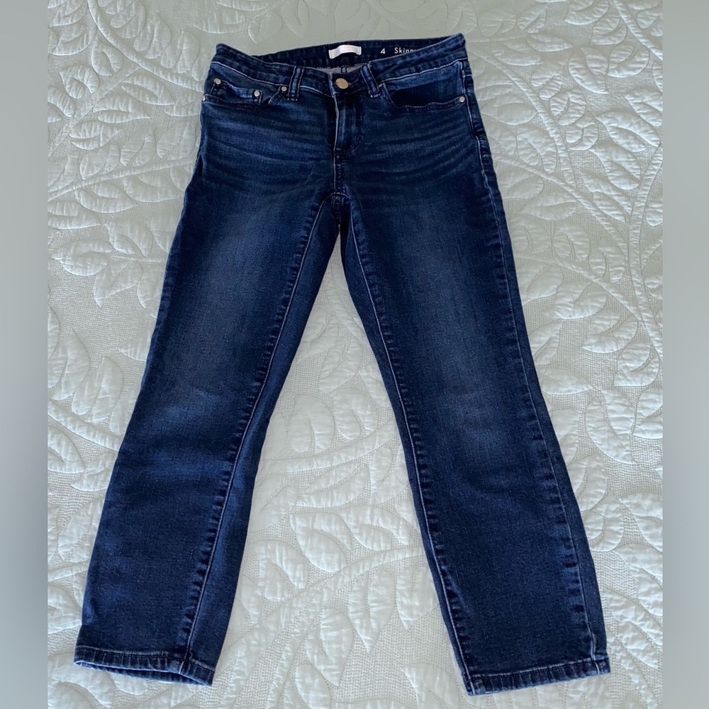 Denim Skinny Leg Capri by Lauren Conrad in Rich Indigo Hue